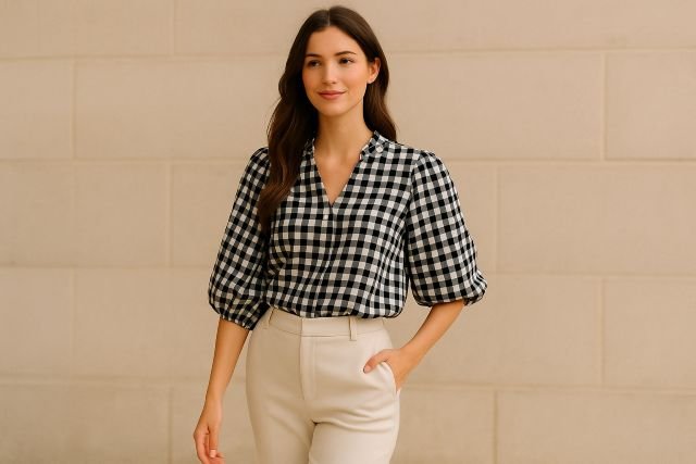Gingham Blouse Black and White: Style Tips for Effortless Elegance